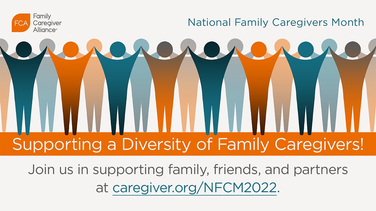 Stupski Foundation (@stupskifdn) on Twitter photo This #NationalFamilyCaregiversMonth, our grantee partners <a href="/CaregiverAlly/">FamCaregiverAlliance</a> are celebrating the diversity of communities and cultures of the 53 million Americans who have stepped into the role of family caregiver. See resources for caregivers and providers at caregiver.org/NFCM2022 This #NationalFamilyCaregiversMonth, our grantee partners <a href="/CaregiverAlly/">FamCaregiverAlliance</a> are celebrating the diversity of communities and cultures of the 53 million Americans who have stepped into the role of family caregiver. See resources for caregivers and providers at caregiver.org/NFCM2022