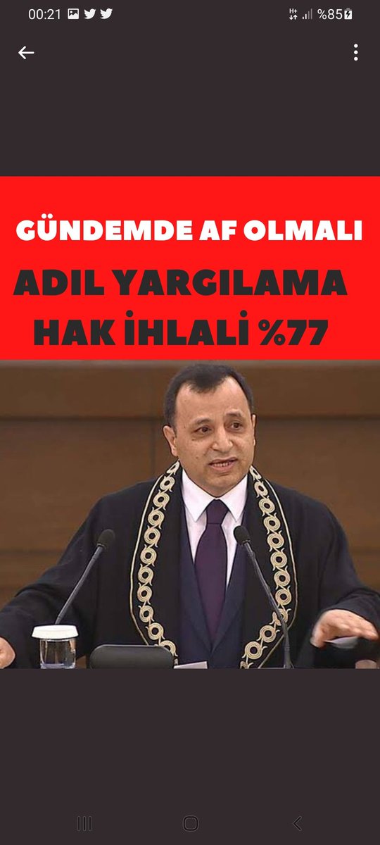 <a href="/bulenttufenkci/">Bülent Tüfenkci</a> <a href="/RTErdogan/">Recep Tayyip Erdoğan</a> <a href="/akpartimalatya/">AK Parti Malatya</a> @AKKADIN_MALATYA <a href="/akgencmalatya/">AK Gençlik Malatya</a> Adalet mülkün temelidir
Hakimler savcılar da Adil olmakı zorunda
Suçluyu suçsuzu yasanın gereği
Yargılamalı kanahatle değil
Hakihlali %77 
Adalet nerede  insanları
Mahkum ettiniz
Yuvaları yıktınız
Vicdanından yok zaten Adalet duygunuz da ölmüş
Cezaevlerinde KısıkSesler
#GenelAf