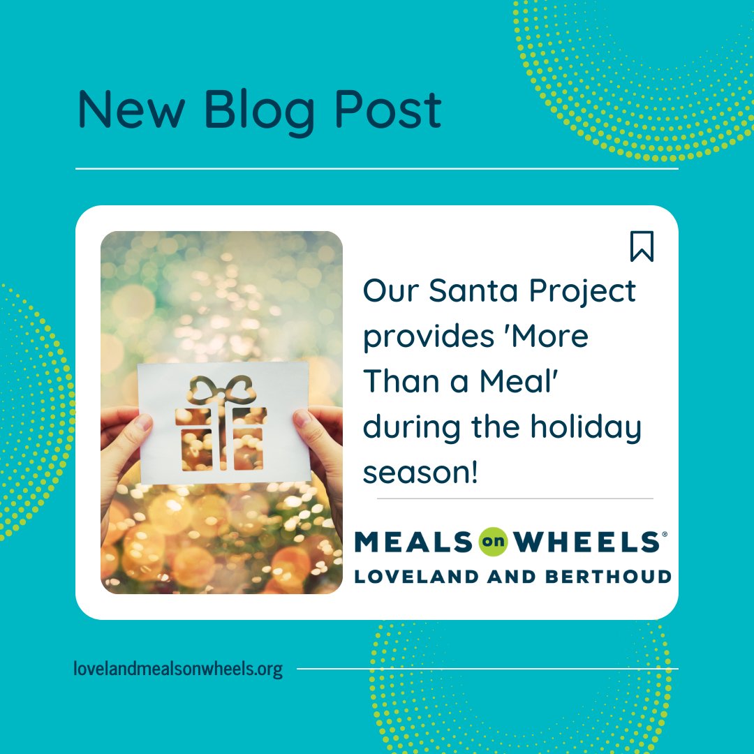 LovelandMeals's tweet photo. Our annual #SantaProject is in full swing!

Help us deliver ‘More than a Meal’ this holiday season - donate items to #MealsonWheels recipients through our #SantaProject.

You can read more about this community outreach program in our latest blog:

https://t.co/NLnJmQIFnA https://t.co/DyZmVyIYgp