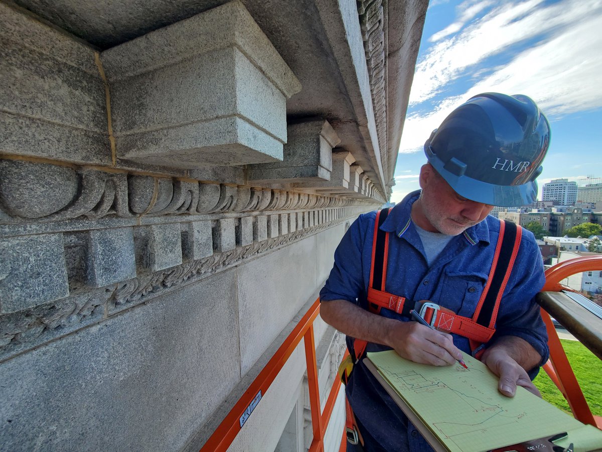 HMRarchitects's tweet photo. “Associate Kurt Leasure sketching the cornice atop the William J. Brennan Courthouse in Jersey City.” #hmrarchitects #brennancourthouse #jerseycity https://t.co/Ar7g6LBPW0