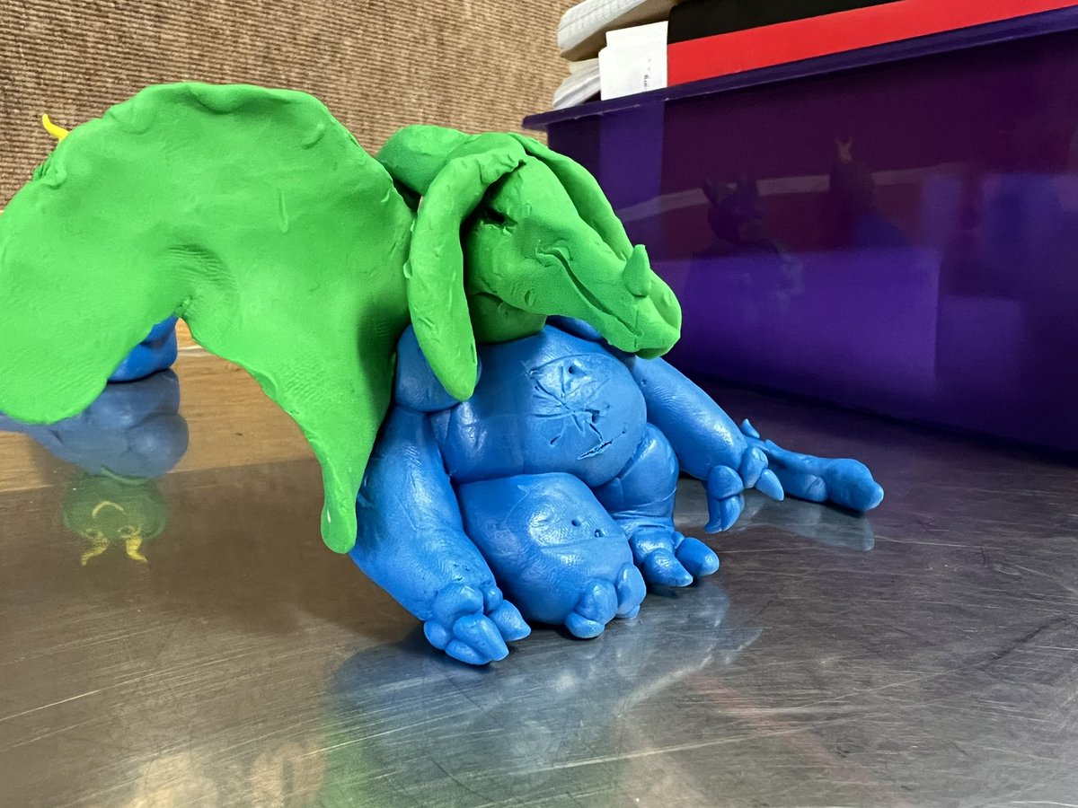 DebraFaber6's tweet photo. Studying genetics and creating ‘zaboos’. Floppy ears. Horns. Tail. Claws. Triangle head. Wings. ✔️✔️✔️#genetics #stem https://t.co/Ggjs3uqRat