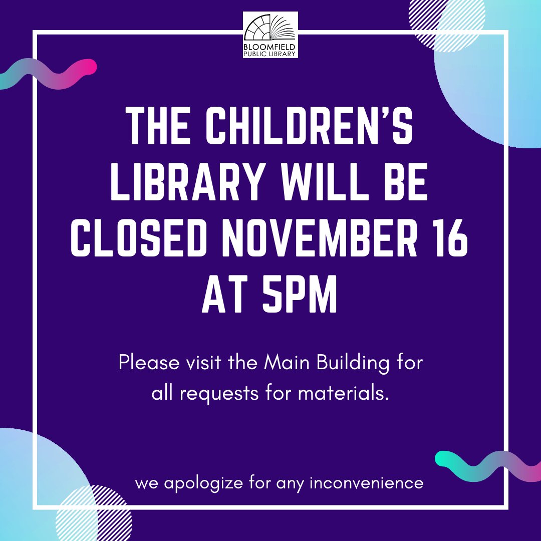 Bloomfield Public Library NJ tweet media