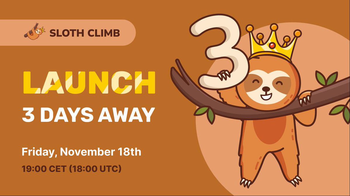 MartaVerse's tweet photo. Community driven projects when done right (&amp;when risk is understood!) shine during bear markets.This one keeps popping up and I like it(don’t be a lazy 🍑&amp;DYOR!) 

🦥 #SlothClimb uses new innovative smart contract logic to incentivise &amp;enhance holder unity and long-term growth👇 https://t.co/PYtdmekSOu