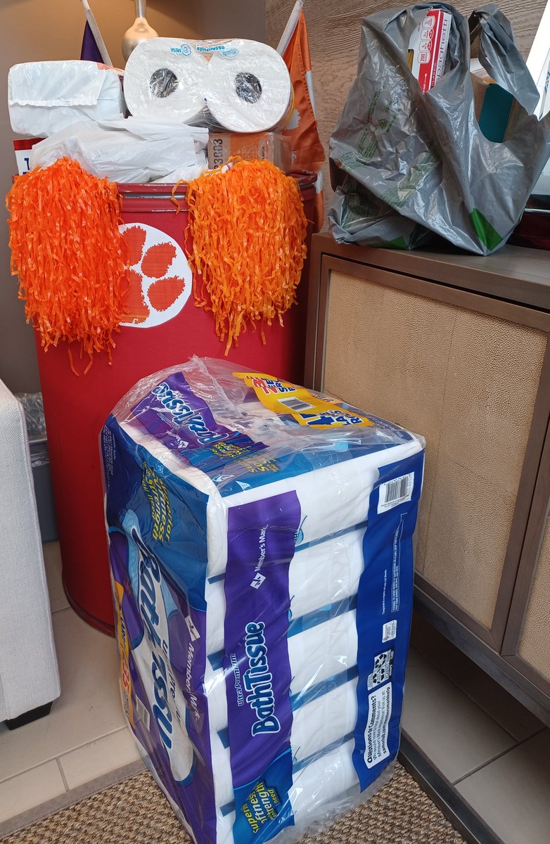 This week, Coldwell Banker Realty - Midtown Office had a friendly Food Drive competition, Clemson vs Carolina! 
It was a close call, but Carolina won! The efforts to raise non-perishable food and toiletry items helped The Salvation Army of the Midlands stock its food pantry!