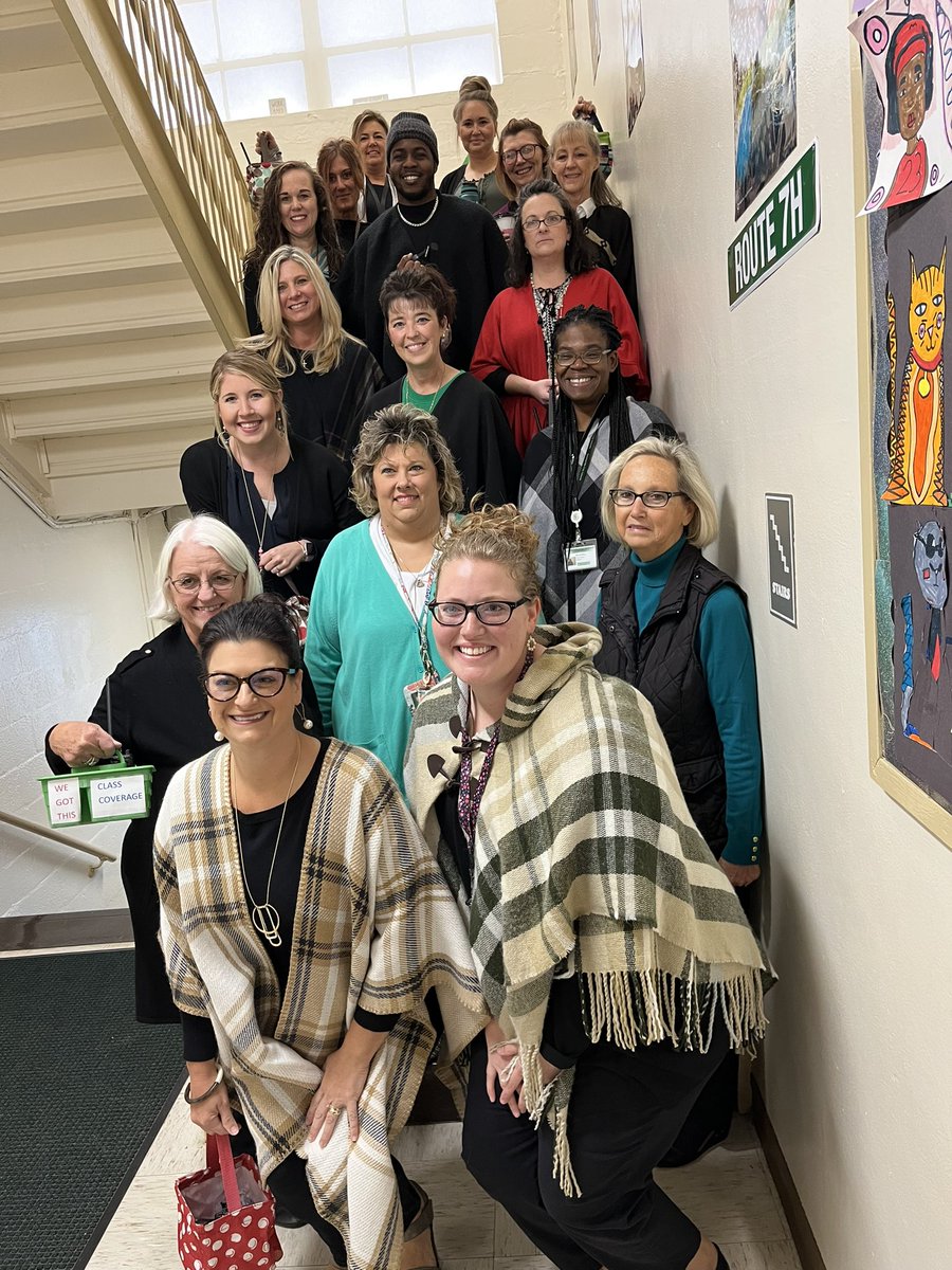 HighlandGville's tweet photo. Love this staff! They dressed up like me today! I’m honored and my heart is filled with joy! Your simply the best! @HighlandGville @GreenevilleCity https://t.co/eultHrPQpb
