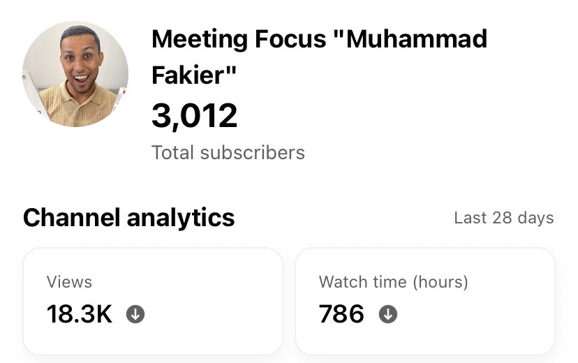meeting_focus's tweet photo. 3K subs! Been slacking on @YouTube for the past two months but I’m coming back! #letsgo #youtube @YouTubeCreators @youtube https://t.co/8sVfS6ryt3