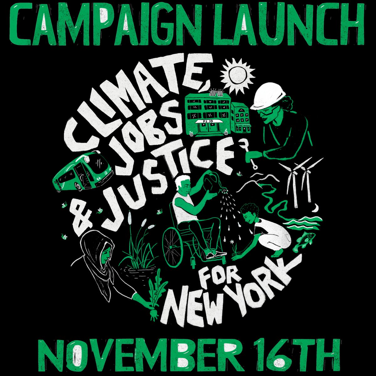 I'm proud to stand with the @NYRenews coalition in their campaign launch for the Climate, Jobs & Justice Package. Together, we can put New Yorkers at the center of our renewable-energy future, close dirty power plants, and advance climate justice #PassTheCJJP #ClimateJobsJustice