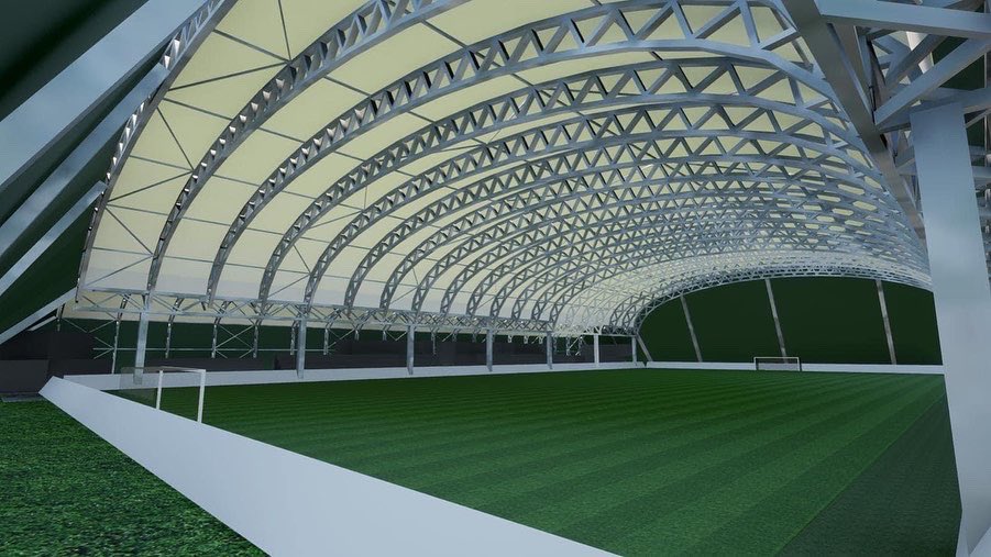 Indoor Football Arena Design Carters has started a new concept for creating state-of-the-art indoor football facilities specifically designed to be an ideal space for sporting activity all year round. cartersbc.co.uk/portfolio/indo… #footballarena #sportsfacilities #architecture