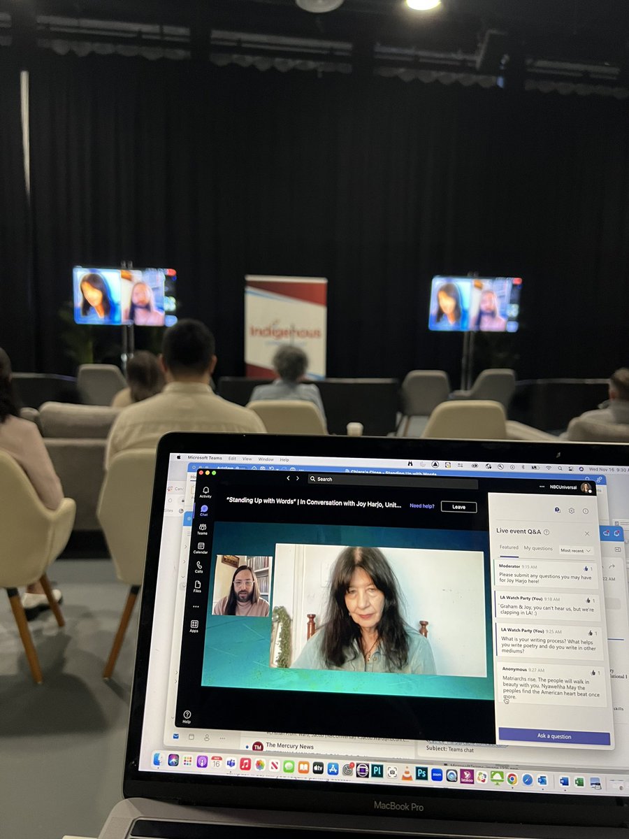 We are joined by a national treasure today for a hybrid event featuring 23rd U.S. Poet Laureate Joy Harjo (Muscogee Creek Nation). Hearing her poetry and conversation with @grahambrewer (Cherokee Nation) is such a cool way to celebrate #NativeAmericanHeritageMonth 🔥