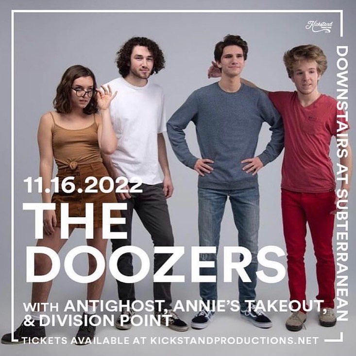 antighostmusic's tweet photo. Chicago! Our run with @TheDoozersBand kicks off tonight at @subtchicago we are playing a stacked lineup alongside @anniestakeout and #divisionpoint via @kickstandshows we’ll see you tonight! 📸 by @DaddyDadLegs https://t.co/ML9FKebHga