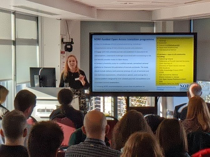 marie_librarian's tweet photo. Great day for open access publishing including library publishing at @HECA_IRL's conference on open research (#heca22)with Trevor Haugh @DBSLibraryTwits on DBS Review, Niamh Brennan on @LibPubCoalition & @Educopia's Library Publishing Curriculum & Conor Murphy @SAHJournal. 👏👏 https://t.co/lTbe50pSVh