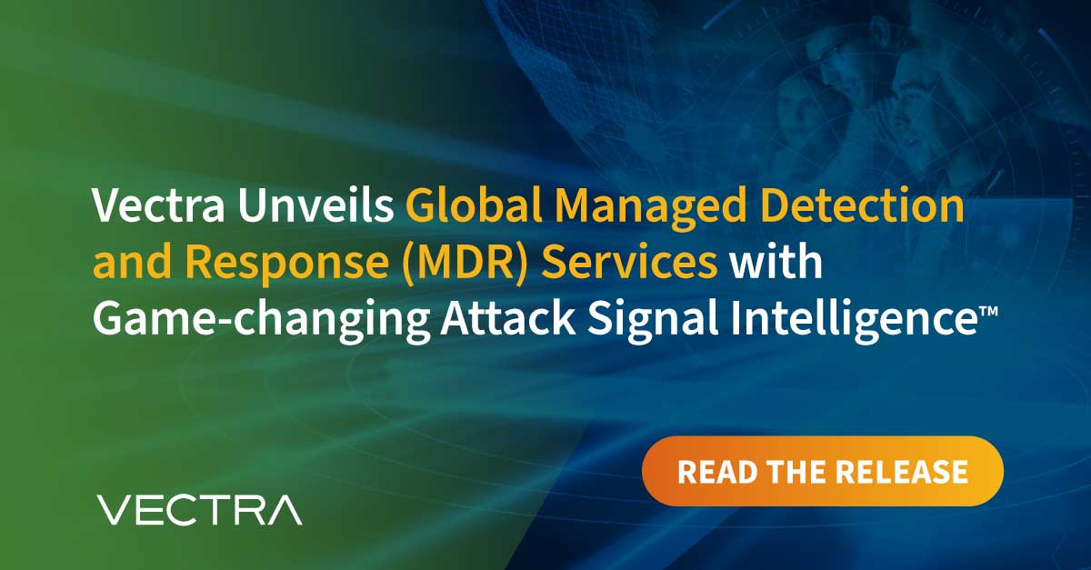 Vectra_AI's tweet photo. Vectra MDR is here! Vectra Unveils Global Managed Detection and Response Services with game-changing Attack Signal Intelligence. See how Vectra MDR goes beyond traditional MDR services with our shared responsibility model https://t.co/4m2Rll7PcY https://t.co/FuoJsB1sA9