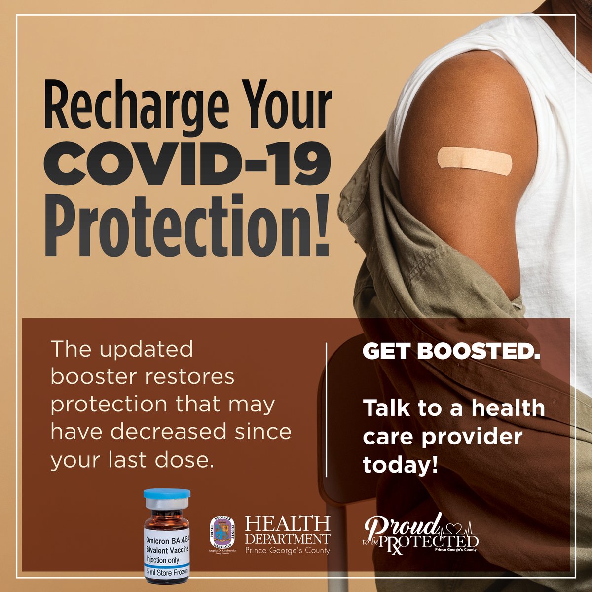 PGCHealth's tweet photo. Keeping our phones charged is a big deal, right?!π±
Let's treat our #COVID19 immunity the same way.
Recharge your protection with the new #bivalent booster shot.πͺ
https://t.co/AxVqVmfyVT
#proudtobeprotected https://t.co/Ik9x0WUIh0
