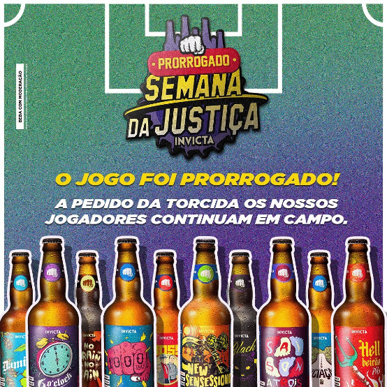 invictacerveja's tweet photo. ⚽️🍻 JOGO com PRORROGAÇÃO é só
EMOÇÃO ⚽️🍻

A torcida pediu e a gente atendeu! 👊

A #SemanaDaJustiça ganhou + alguns dias p/ todos comprarem #CervejasArtesanais com SUPER DESCONTO!

Bora pro site garantir as melhores pra saborear enquanto você torce pro Brasil rumo ao hexa! https://t.co/l4D5Tig4Gq
