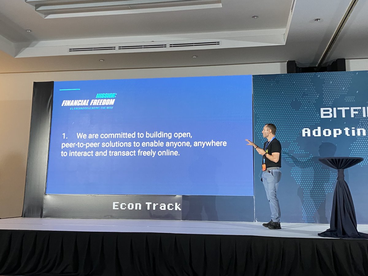 bitfinex's tweet photo. .@paoloardoino delivers 3 pledges to deliver #financialfreedom at @AdoptingBTC https://t.co/0zo2f9U6v2