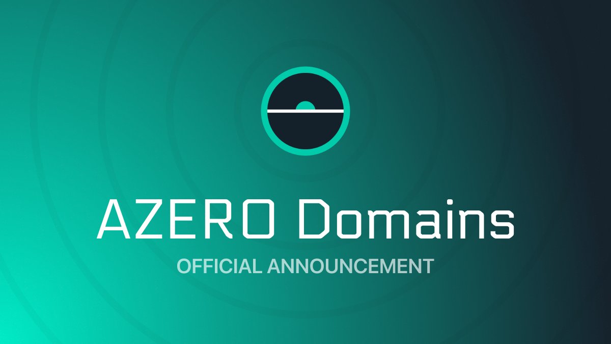 AZERO_ID's tweet photo. 🚨 Announcing AZERO Domains 🚨

The first decentralized domain name service built natively on @Aleph__Zero.

After winning the @ETHWarsaw hackathon with the first testnet version of AZNS, we are thrilled to finally tell you more about the project …

👇 https://t.co/Bq5io5bYjM