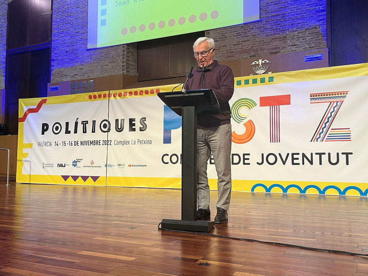 GVAivaj's tweet photo. Fantàstic #ConfresJoventut22! Donem pas a la clausura d'aquest #CongrésdeJoventut amb @AitanaMas, vicepresidenta de la @generalitat i consellera d'Igualtat i Polítiques Inclusives i @joanribo, alcalde de #València 🔝👏 https://t.co/Opf0SKmll4