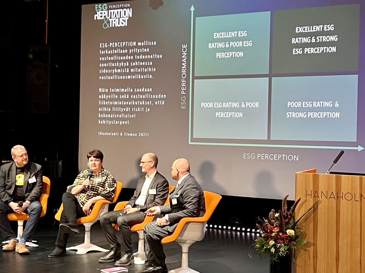 🌎Vastuullisuus on keskeinen kilpailukykytekijä, jolla saa työntekijöitä, asiakkaita ja rahoitusta. Tästä muistuttavat <a href="/TMedia_Advisory/">T-Media</a> panelistit <a href="/laurisippola/">Lauri Sippola</a> <a href="/NinaElomaa/">Nina Elomaa</a> <a href="/LeoStranius/">Leo Stranius</a> <a href="/RikuRuokolahti/">Riku Ruokolahti</a> 
#luottamusmaine #ESG