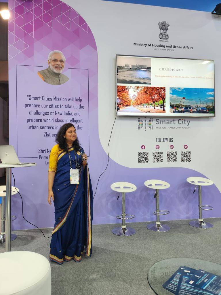 ChandigarhSmart's tweet photo. Ms. Anindita Mitra IAS, Chief Executive Officer, Chandigarh Smart City Limited presented the achievements of Smart City Chandigarh to an international audience at the Smart City Expo World Conference 2022 in Barcelona, Spain !!

#ChandigarhSmartCity #Chandigarh @MCChandigarh https://t.co/f55iBNk6wv