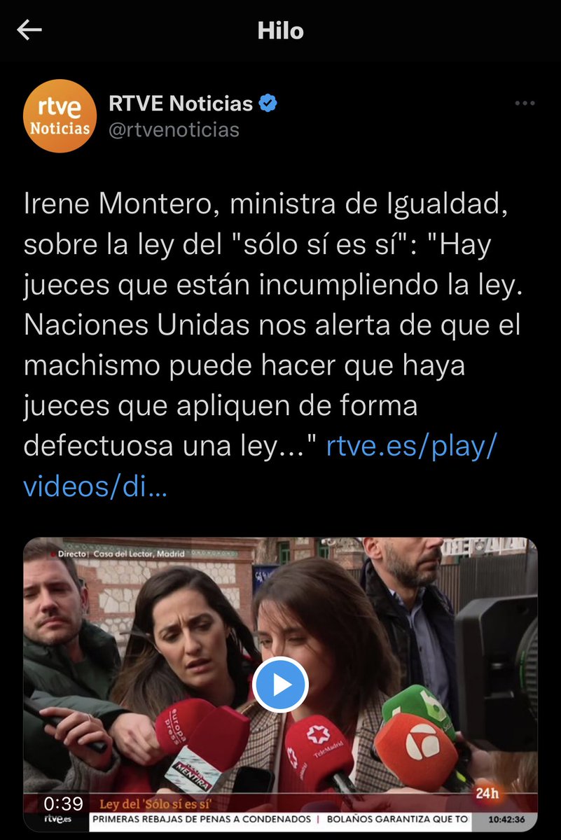 suker778's tweet photo. Es de auténtica vergüenza que miembros del poder ejecutivo (tras redactar una ley chapucera) se dediquen a decir que la culpa de sus efectos es de los jueces, que no están formados. O peor, que incumplen la ley. 

Se han traspasado todos los límites. https://t.co/Zxn1QhEdxb