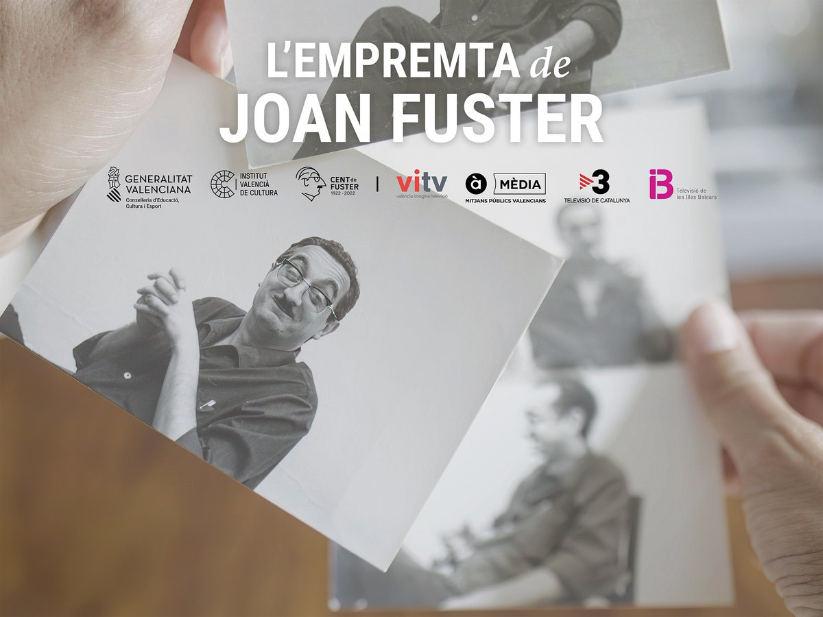 🎥 Preestrenem a la Filmoteca  de València el documental ‘L’empremta de Joan Fuster’
 
▪ Dijous 17 de novembre a les 20.00 hores 
❗️L'entrada és gratuïta i es pot reservar a taquilla.ivc.gva.es. Hi haurà entrades disponibles en la taquilla del Teatre Rialto, 30 minuts abans.