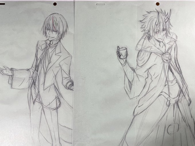 江戸切子の描き下ろし担当致しました
こちらは監修前最初のラフの断片

限定各300点みたいです🥃

#転スラ 