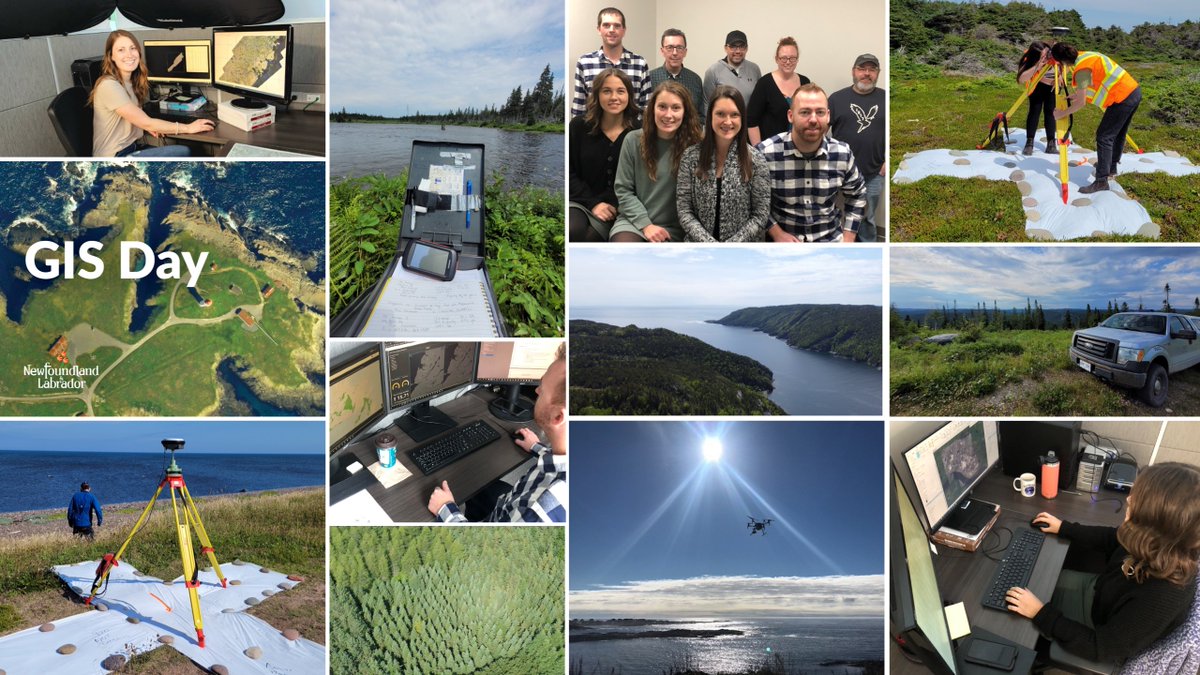 FAL_GovNL's tweet photo. Happy #GISDay2022!🌎Our GIS &amp; Mapping team manages info that NL residents use daily, like the Air Photo Index &amp; NL Land Use Atlas. Our crew also lent their skills to the Hurricane Fiona response effort. Check out their work at https://t.co/Ig5aaZ5KrY #ArcGIS #GovNL https://t.co/9DOQpZ01M6