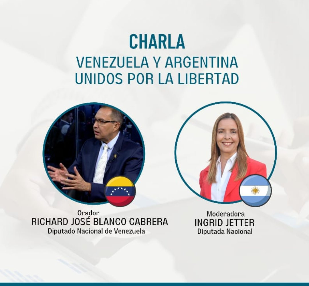 fpensarctes's tweet photo. ¡Hola! 
Desde la @fpensarctes te invitamos a participar de la Charla "Venezuela y Argentina, unidos por la libertad"

📍Lugar: Fed. Económica Corrientes - 25 de Mayo 1429
📆 Jueves 17/Nov
🕜Hora: 19.30 hs
✍️link de inscripción: https://t.co/JTXF7WKQJX

¡Los esperamos! https://t.co/S4HnyCEuDB