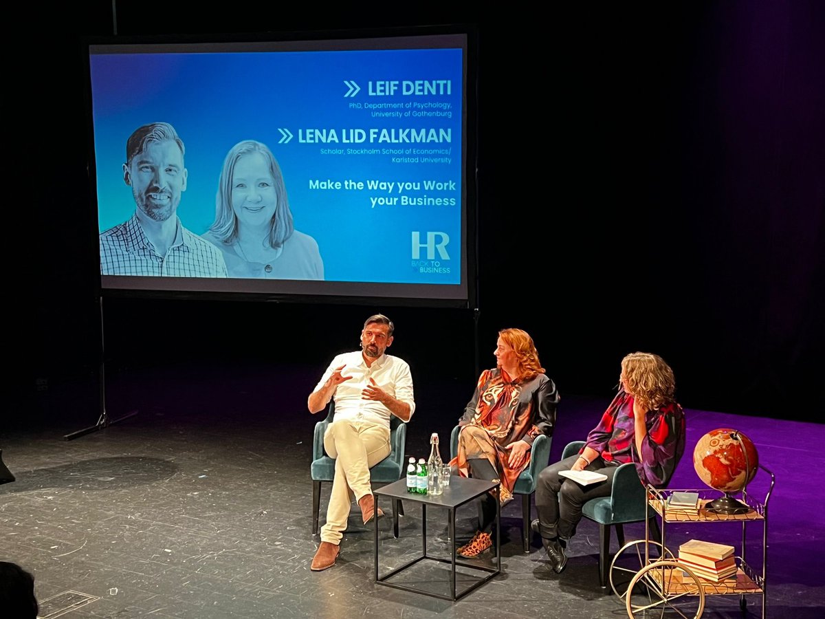 Academia nailing it on flexible work <a href="/LenaLidFalkman/">Lena Lid Falkman</a> and Leif Denti #hrrdsummit2022 #hrtherealdeal #hrrd