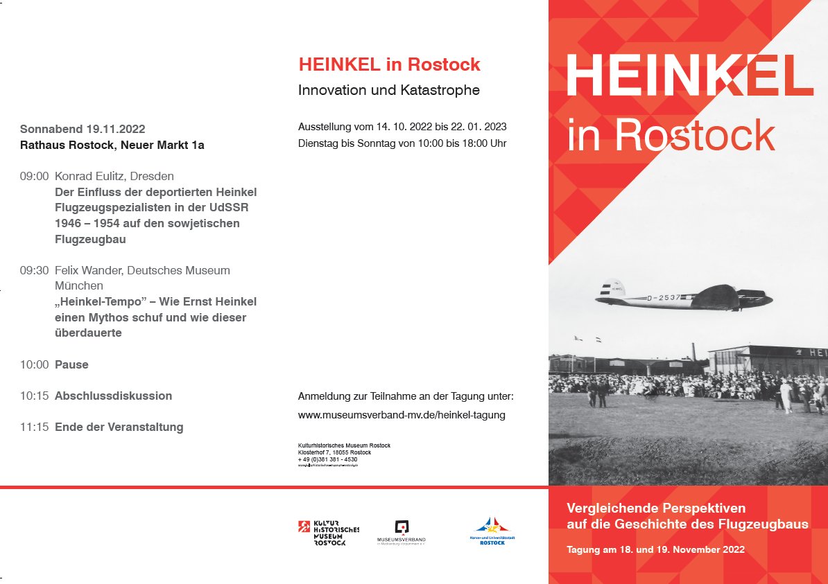 Did_Gesch_HRO's tweet photo. Vertiefend zur spannenden Kooperation zwischen Heinkel &amp; unserer @unirostock spricht Florian Detjens vom HI. 
🗓️Freitag, 18.11.2022 und Samstag 19.11.2022
🗺️Rathaus Rostock
Anmeldung unter https://t.co/QV8Itlgp70
Alle Infos 👇 https://t.co/T1vaHSF4br