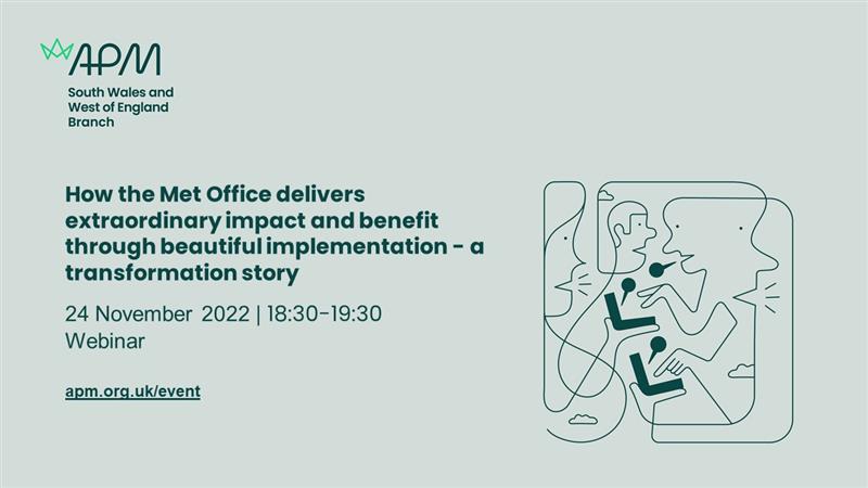 APM South Wales and West of England Network (@apm_swwe) on Twitter photo Next Week! Join our webinar for a thought provoking session presented by speakers from <a href="/metoffice/">Met Office</a>. 📣
#apm_swwe #webinar #projectmanagement
apm.org.uk/event/ Next Week! Join our webinar for a thought provoking session presented by speakers from <a href="/metoffice/">Met Office</a>. 📣
#apm_swwe #webinar #projectmanagement
apm.org.uk/event/