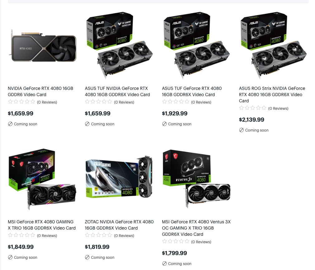 The RTX 4080 placeholder listings are up at Best Buy, NOT LIVE YET bestbuyca.o93x.net/YgJ3Aq #ad

Supposed to be going live this morning at 9am ET bit.ly/3gdrOlJ