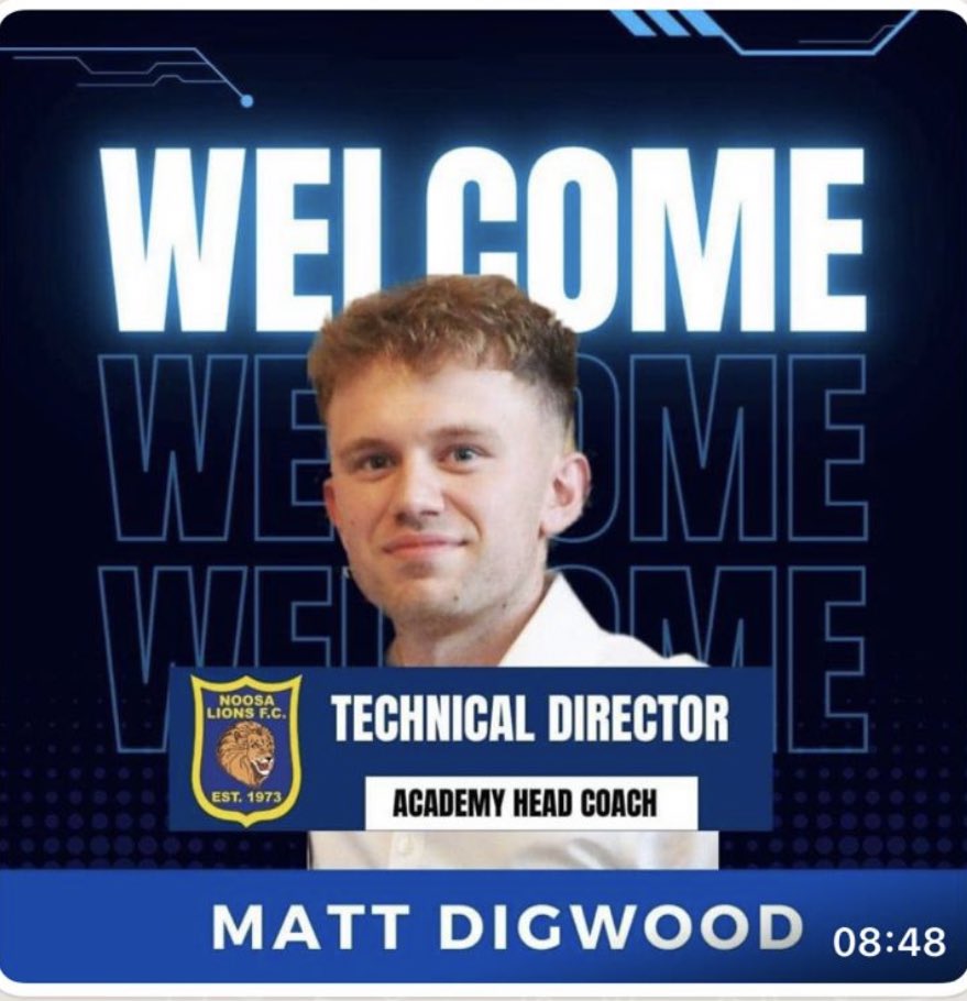 Great to see our man Matty Digwood landing soon in Queensland and working as a Technical Director at Noosa Lions! Another great step forward for Matt and CSS