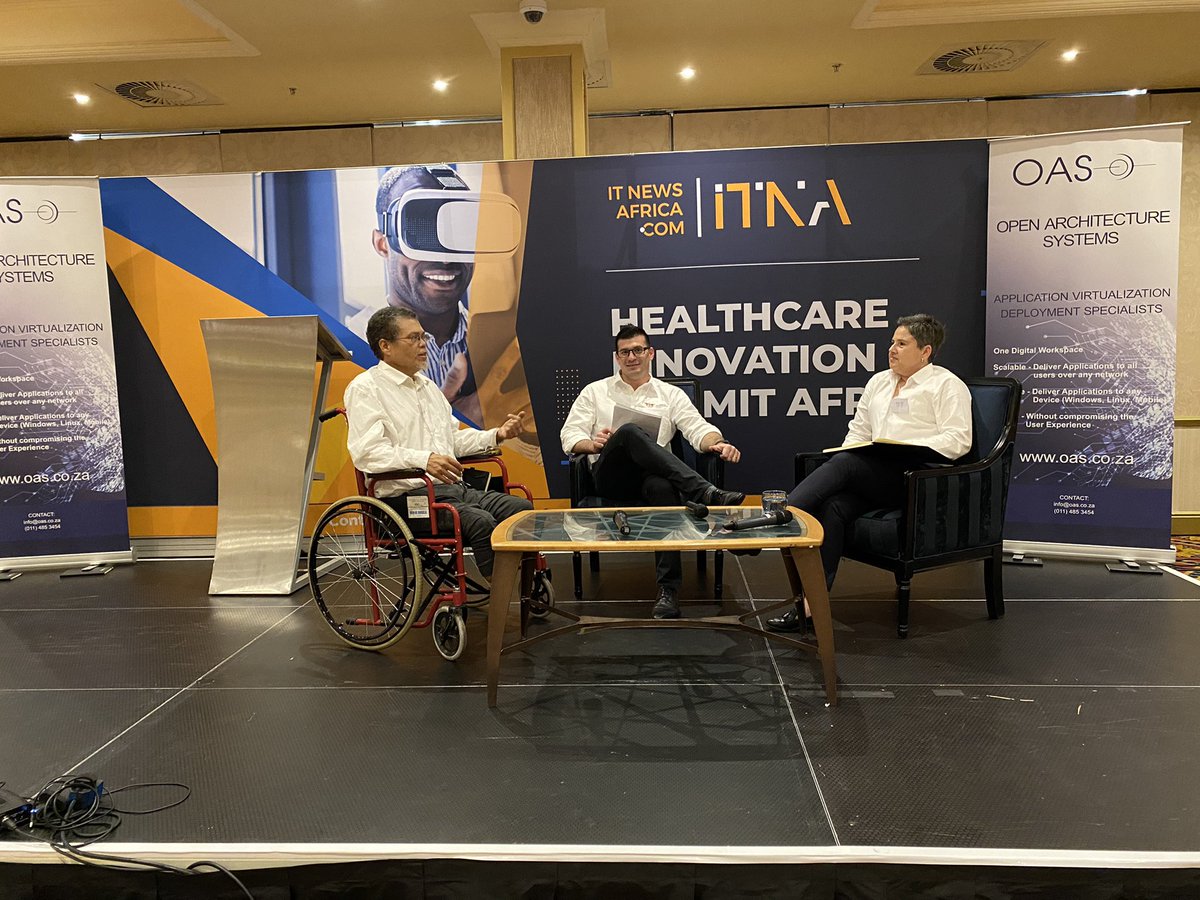 sbehrmann's tweet photo. Being part of the panel to discuss: Digital health in Africa- what does the future hold. It was a brilliant and thought provoking discussion. #HISA2022 @Medi_Response https://t.co/Ek2Vetpjxv