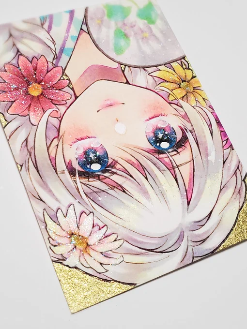 数年前に描いた絵を出してきらきらにした～#コピック 