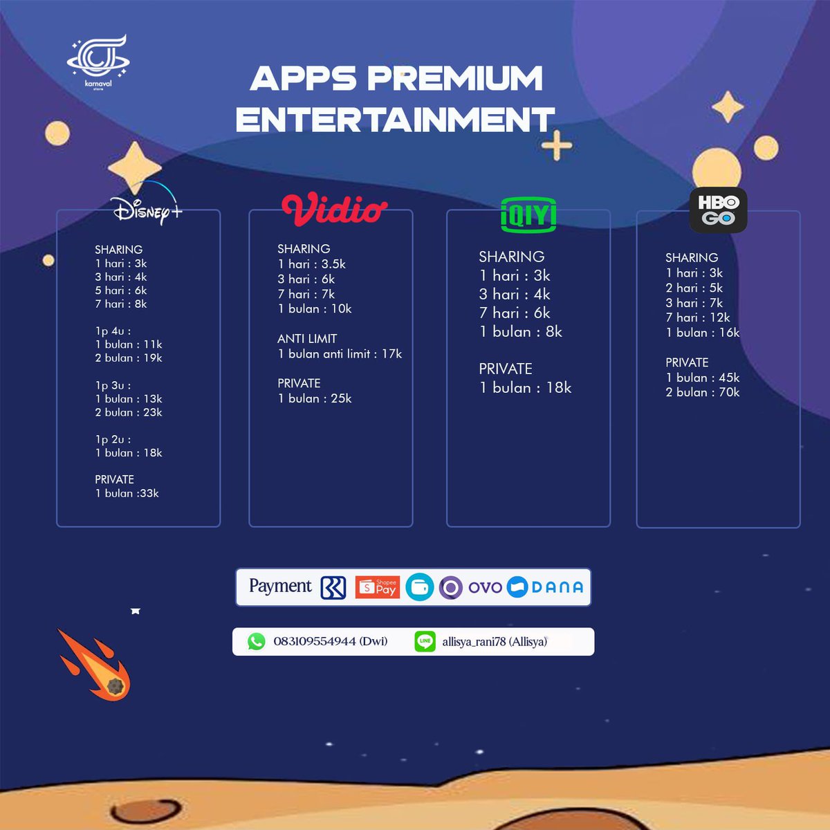 iccreamyy's tweet photo. Mana nih pasukan yang suka nonton film dan dengerin musik?🧐Pas banget! Kami menawarkan apps premium yang aman dan kantongable. Ayo order sekarang!🙌🏻 https://t.co/RYm9zpm6Nq