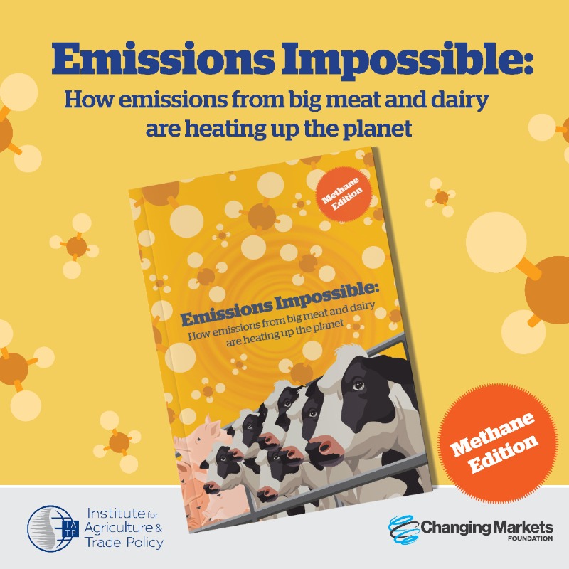 fwn_science's tweet photo. 🚨 NEW: Combined emissions of 15 of the biggest meat &amp; dairy companies exceed those of ExxonMobil, BP and Shell, research finds.

If they were treated as a country, they would be the 10th largest GHG emitter in the world.

#COP27 #EmissionsImpossible

🔑More key findings⤵️