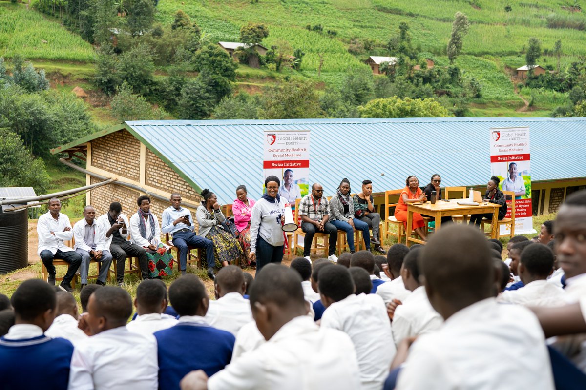 #HappeningNow #UGHE Department of Community Health is launching the Bwiza Initiative at GS Buyanga in Butaro to empower high school girls on good menstrual hygiene management and making reusable sanitary pads through Bwiza #SRH Clubs.