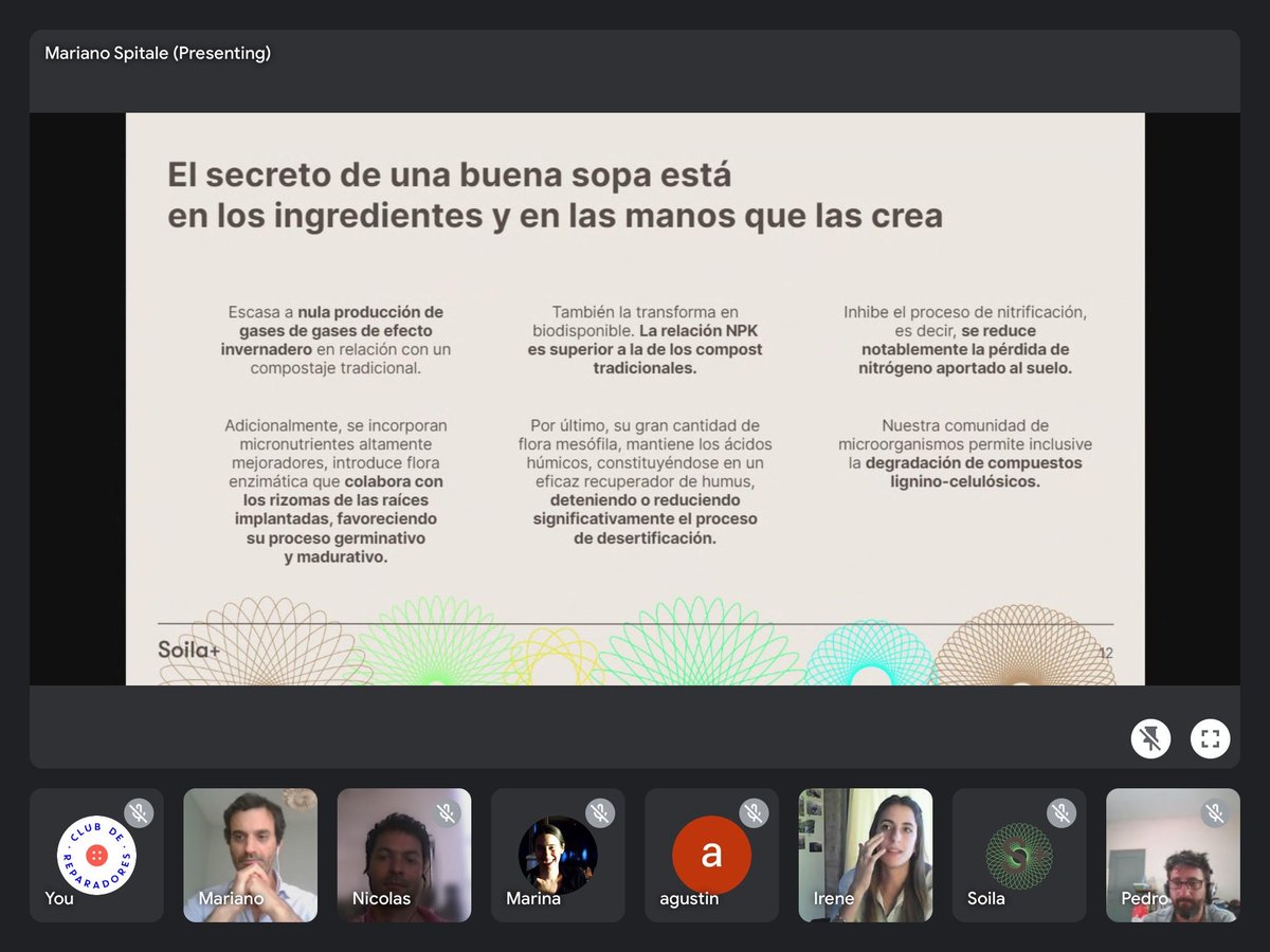 "Una propiedad importante de nuestra comunidad de microorganismos es la escasa a nula producción de gases metánicos, amoniacales, sulfhídrico o clorados, reduciendo los gases de #efectoinvernadero en relación con un #compostaje tradicional."  Irene Barnech bit.ly/charla-soilabio
