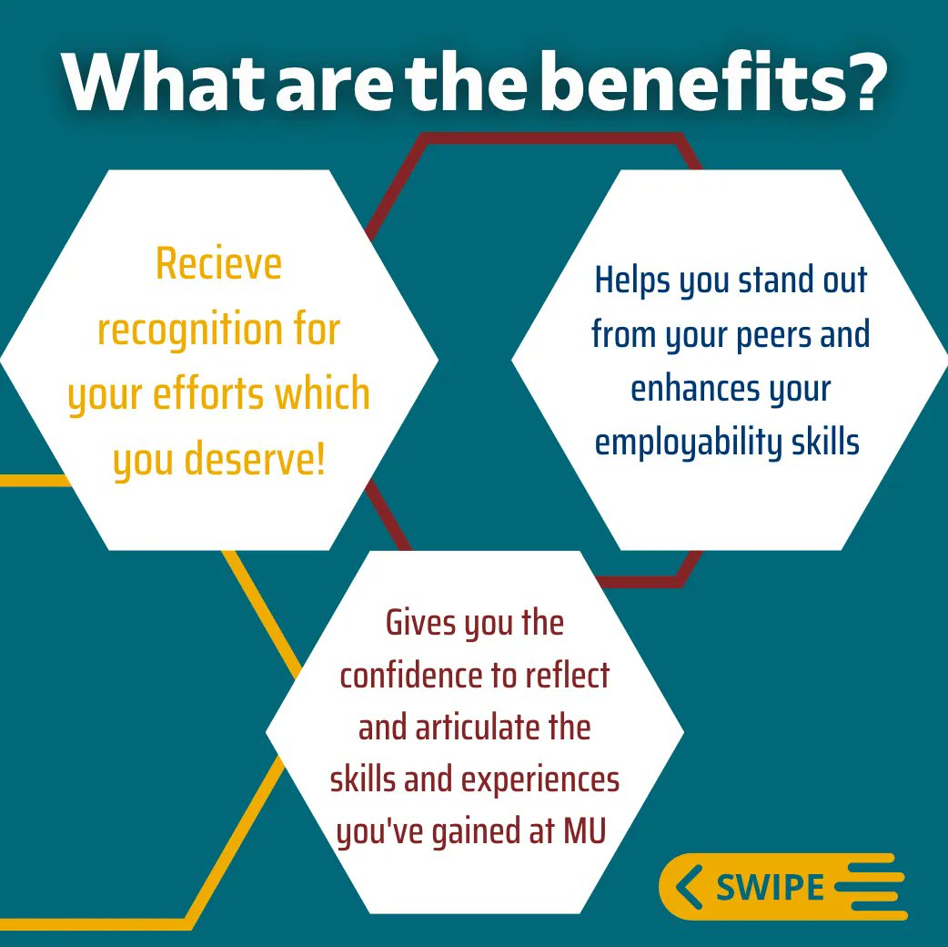 mu_futureready's tweet image. Are you working part-time? Involved in a club or society at MU? Want to articulate the skills you&apos;ve learned and get the recognition you deserve? Swipe to learn more! 

A full breakdown of the awards available, and eligible activities coming this week, so stay tuned.