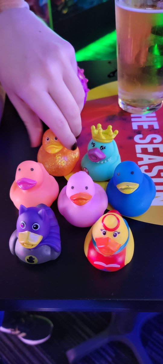 theboxedfox's tweet photo. The duckie army I won at Dave&amp;Busters last night with my sister. :D https://t.co/41mLElg3wr