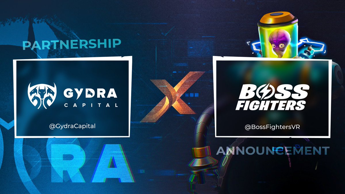 Gydra Capital is thrilled to invest in and support <a href="/BossFightersVR/">BOSS FIGHTERS</a>  with their incredible and world’s first #VR / PC game with #NFTS. 
We are confident their strong and experienced team will lead them on a very successful path #BUIDL