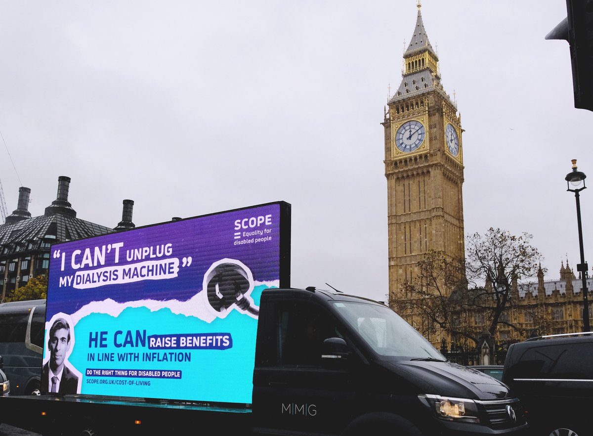 Tomorrow is the autumn budget. There must be more done to support disabled people. Disabled people can't 'cut back' anymore. Scope is out and about in Westminster to get the message across. I hope they listen and make the right choice for disable people tomorrow.