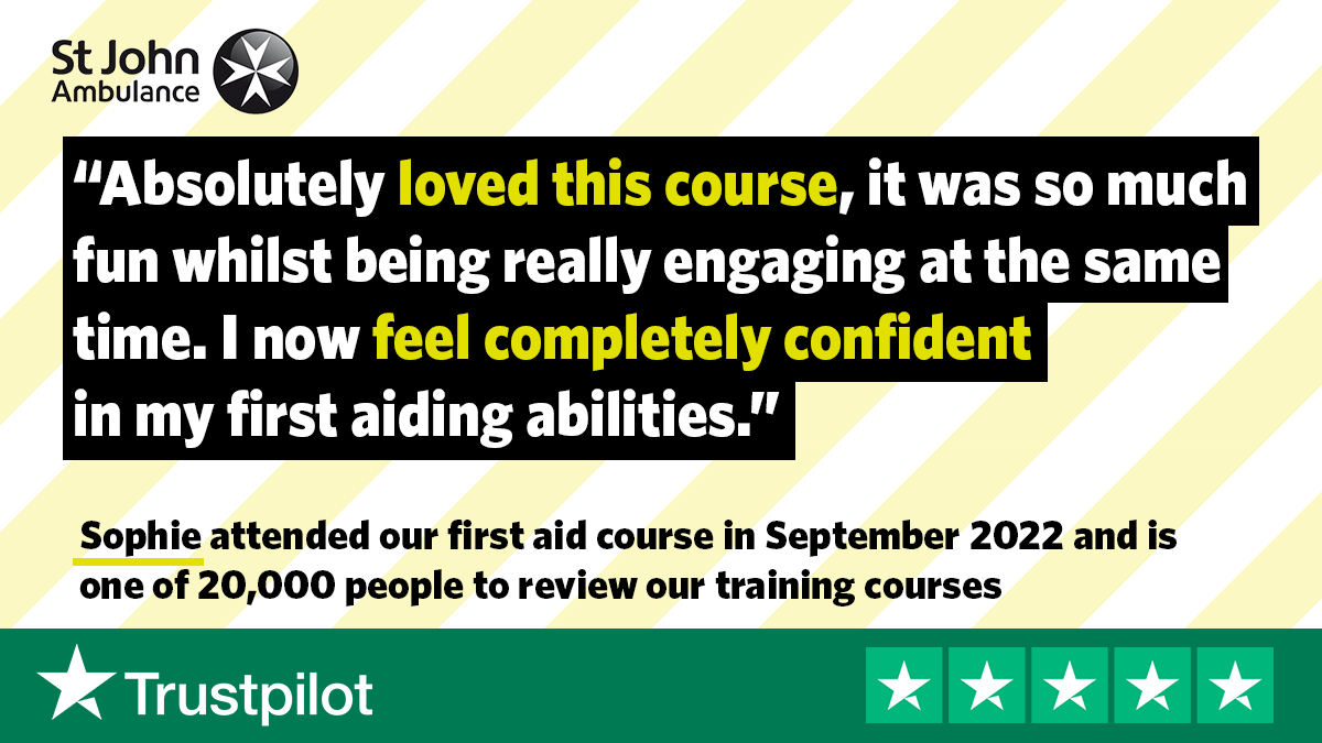 This month we celebrate a milestone of reaching 20,000 reviews on Trustpilot, with an average rating of 5 stars. We're so excited! ⭐️

Thank you to all the wonderful St John people who were involved in making our courses happen 💚

Read more reviews here: bit.ly/3UVBS1k