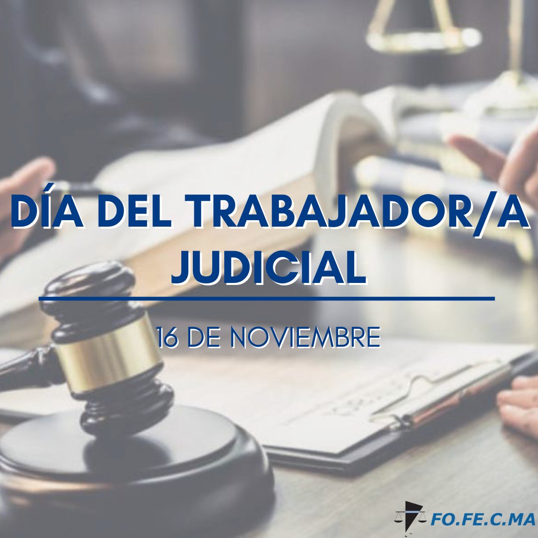 Saludamos a las trabajadoras y trabajadores judiciales y les deseamos un feliz día.