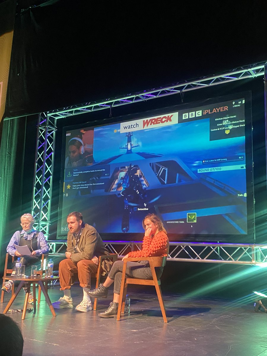 RTS_NI's tweet photo. “One of the things we did for the first time on BBC3 was that we worked with the Fortnite creators to create the Wreck world on Fortnite!” 👾🎮⛴

@TVFIONA on this unique promotional technique in the marketing of Wreck! https://t.co/NOObqTAxOS