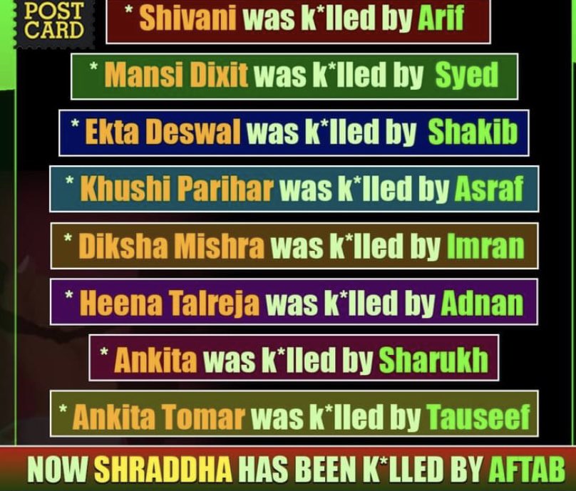 VlKAS_PR0NAM0's tweet photo. This is a Pan India pattern .. victim and  perpetrators are the same.

Wake up before it’s too late. https://t.co/gQQ7qYAjmo