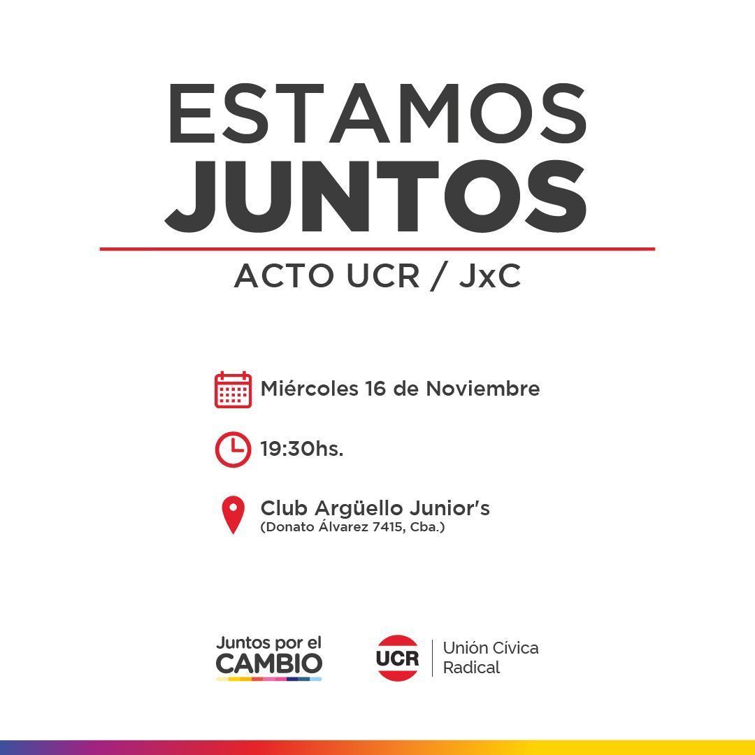 HOY, a las 19:30 horas, nos encontramos en Club Argüello Junior´s Vamos con mística, ideas y corazón! 
#EstamosJuntos 🇵🇱🇵🇱🇵🇱