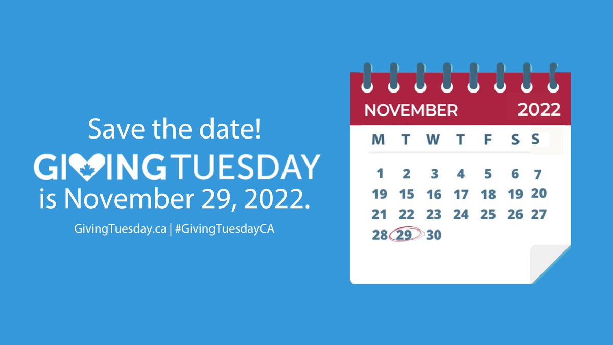 TheWarAmps's tweet photo. Calling all Canadians! 🇨🇦 #GivingTuesdayCA returns on November 29, 2022. Save the date, share it with your community and help us #DoGoodStuff. Learn more at https://t.co/67x2BWPwob. https://t.co/2WqYllm6Fz