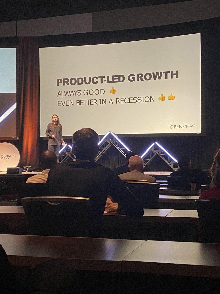 Do you know what PLG is? Product led growth is always good and the best way to succeed in a recession! #saasnorth <a href="/saasnorth/">SAAS NORTH</a>